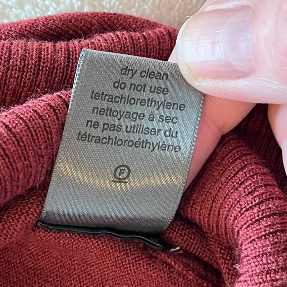 John Varvatos 100% Merino Wool V-Neck Sweater Red Rust Long Sleeve Size XL - Picture 10 of 12